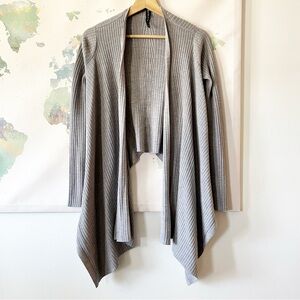 Athleta Sweater Size XS Solstice Wrap Merino Wool Blend Cropped Draped Open